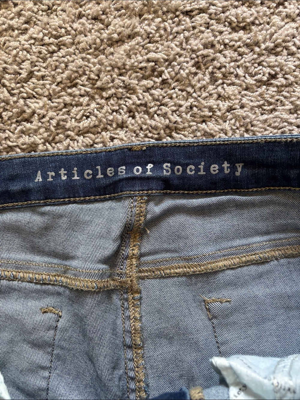 Articles Of Society Indigo Ripped Frayed Hem Jeans - Picture 5 of 16